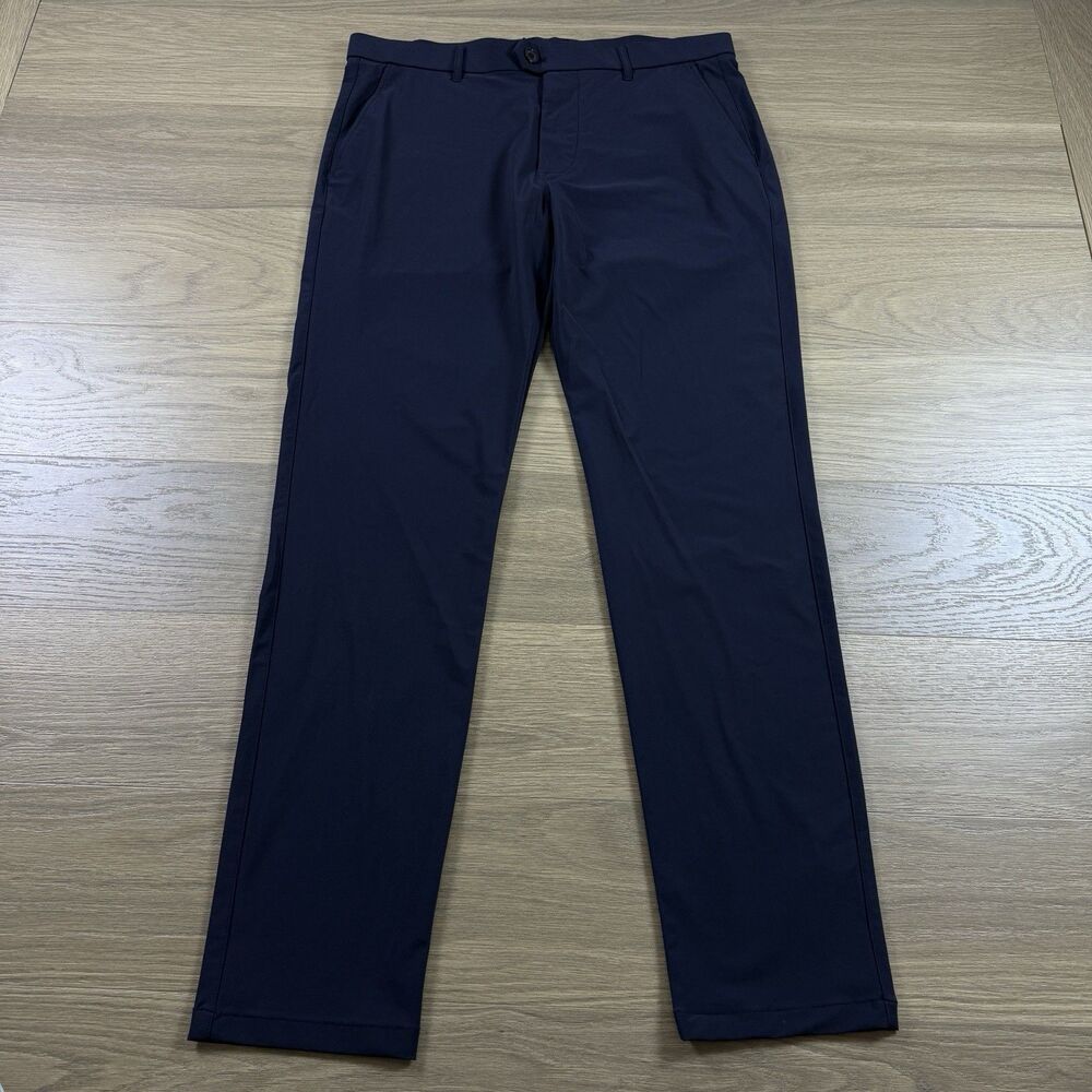 Greyson Pants Men 34x32 Navy Blue Montauk Trouser Golf Office Casual Stetch